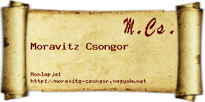 Moravitz Csongor névjegykártya